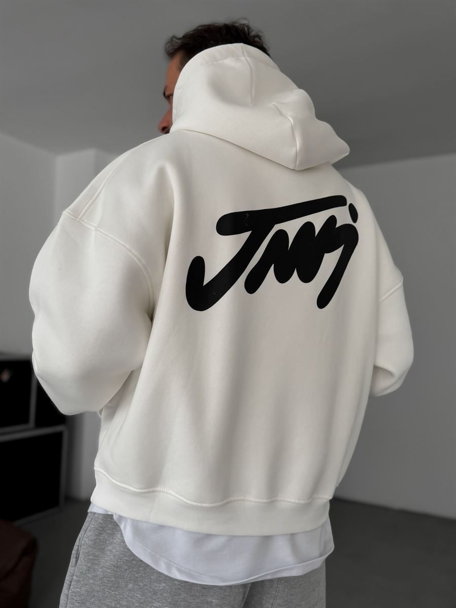 Basic Printed Hooded Sweatshirt