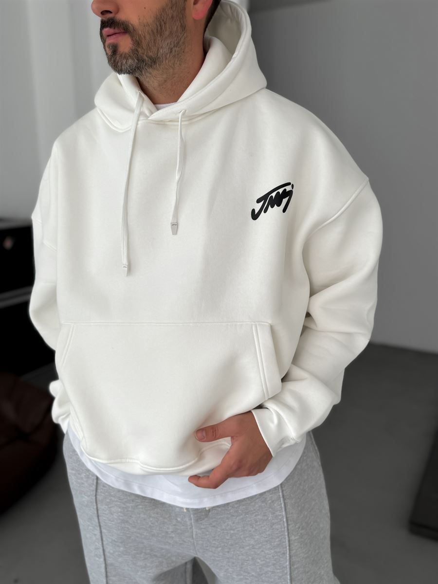 Basic Printed Hooded Sweatshirt