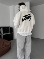 Basic Printed Hooded Sweatshirt