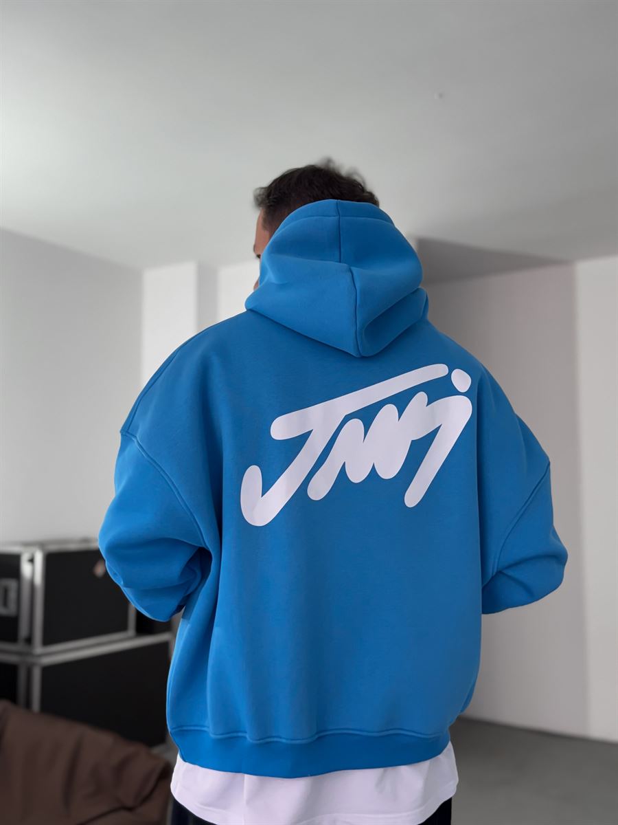 Basic Printed Hooded Sweatshirt