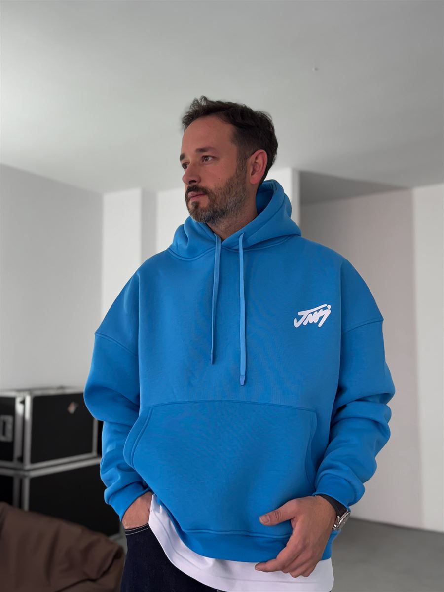 Basic Printed Hooded Sweatshirt