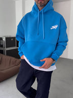 Basic Printed Hooded Sweatshirt