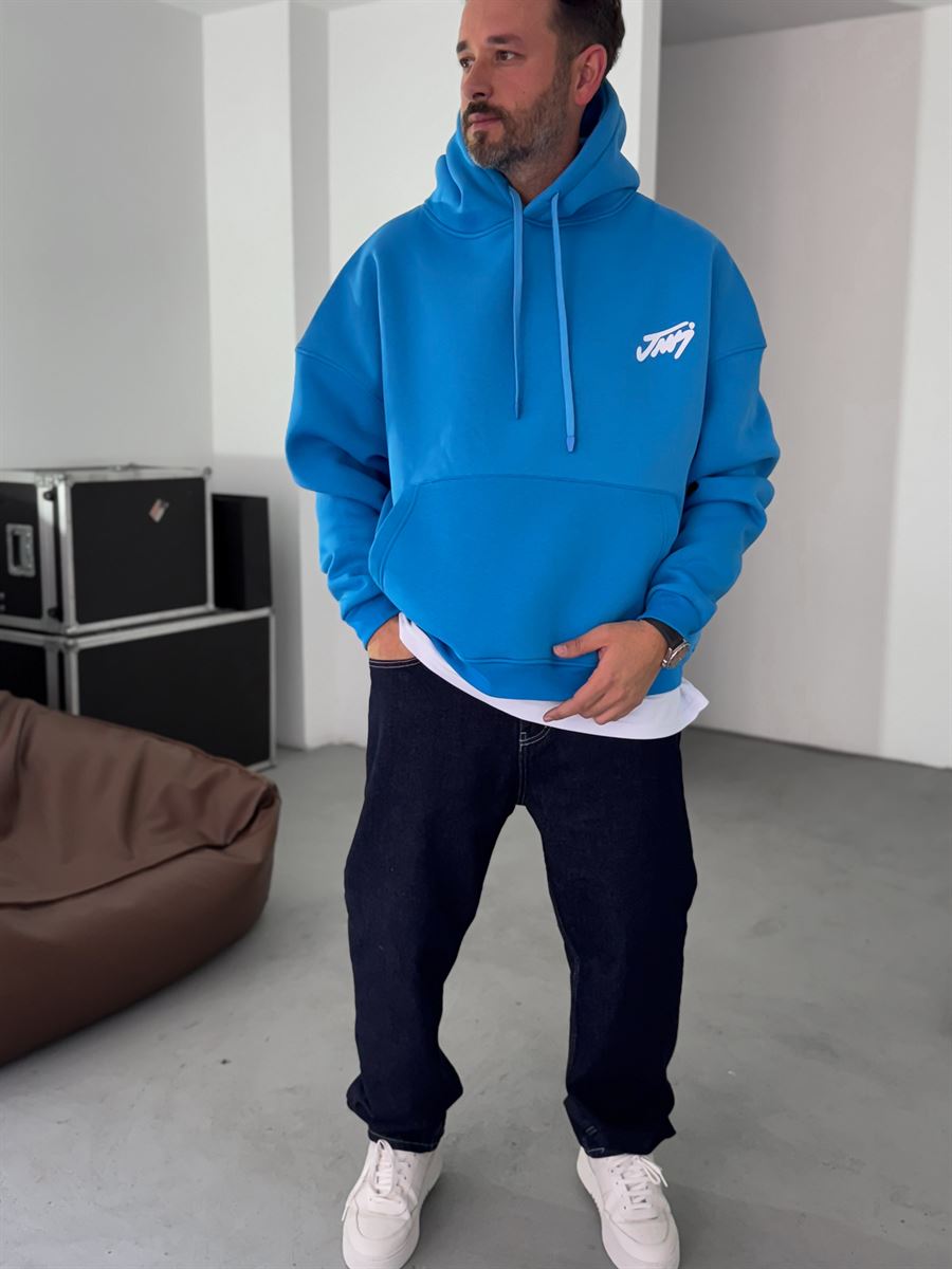 Basic Printed Hooded Sweatshirt