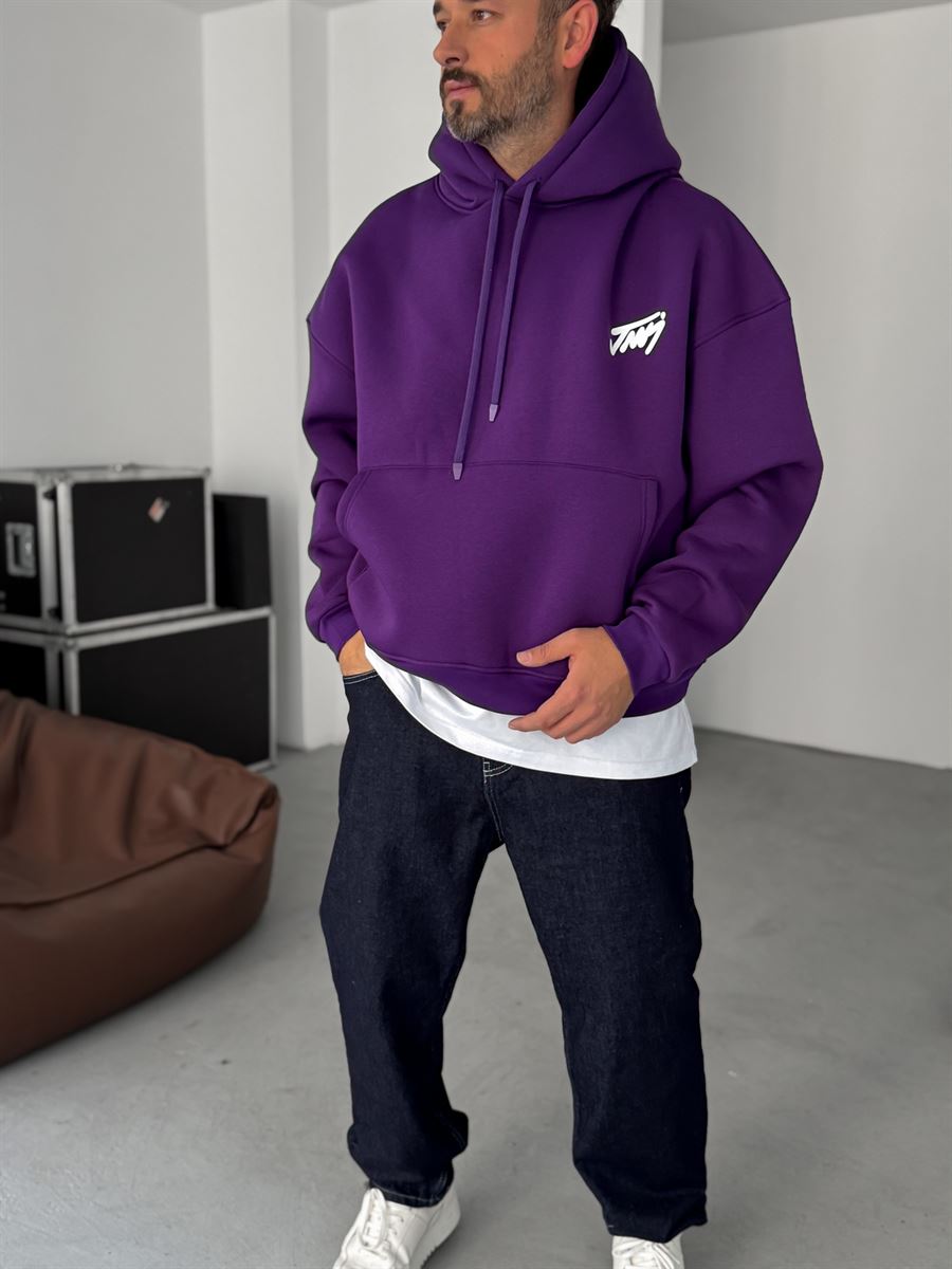 Basic Printed Hooded Sweatshirt