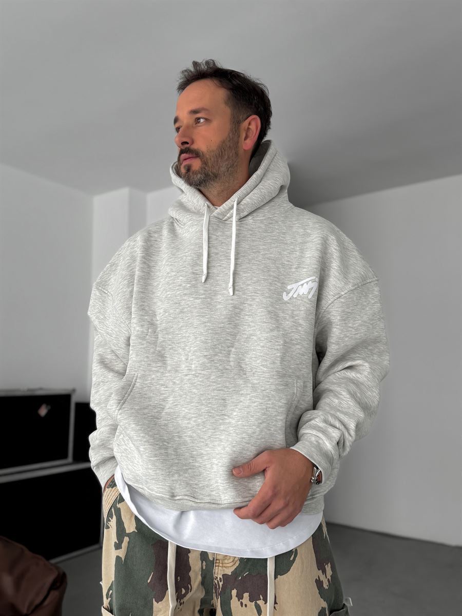 Basic Printed Hooded Sweatshirt