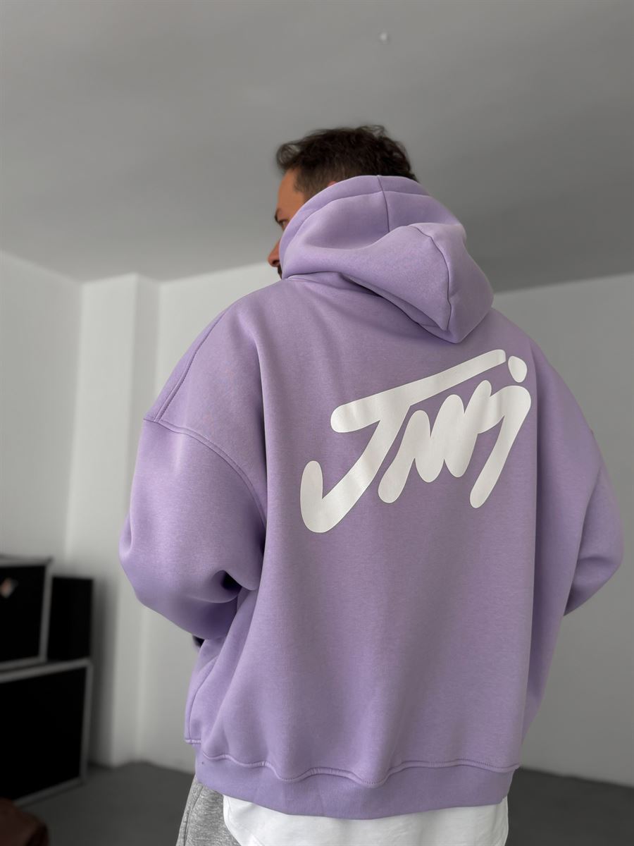 Basic Printed Hooded Sweatshirt