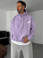 Basic Printed Hooded Sweatshirt