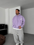 Basic Printed Hooded Sweatshirt