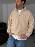 Half-Zip Plush Sweatshirt
