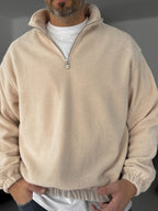 Half-Zip Plush Sweatshirt