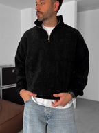 Half-Zip Plush Sweatshirt