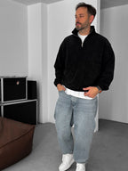 Half-Zip Plush Sweatshirt