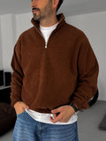 Half-Zip Plush Sweatshirt