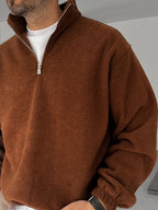 Half-Zip Plush Sweatshirt