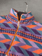 Geometric Patterned Polar Fleece Sweatshirt