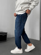 Distressed Effected Boyfriend Jean