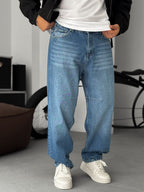 Washed Baggy Jean with Stitching