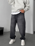 Washed Baggy Jean with Stitching