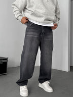 Washed Baggy Jean with Stitching