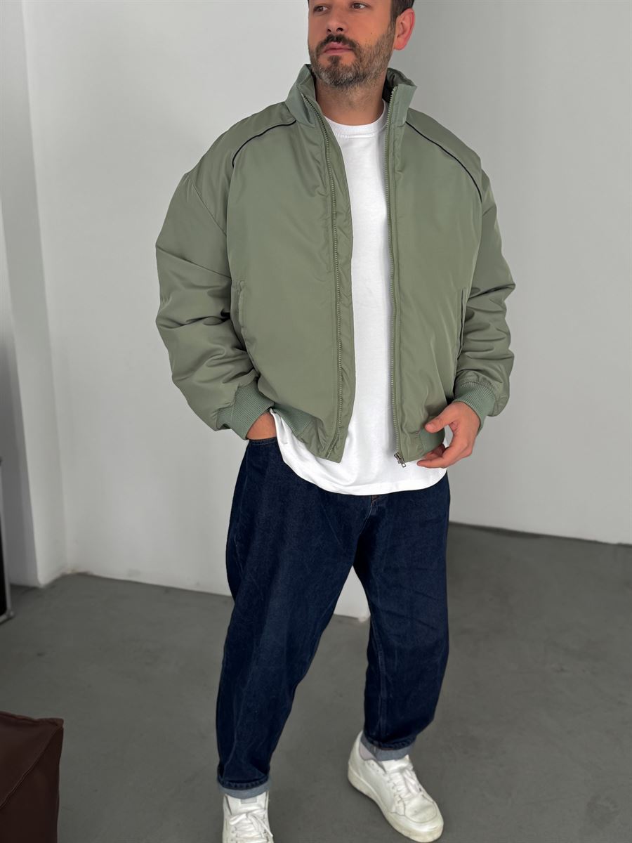 Piping Detailed Bomber Jacket