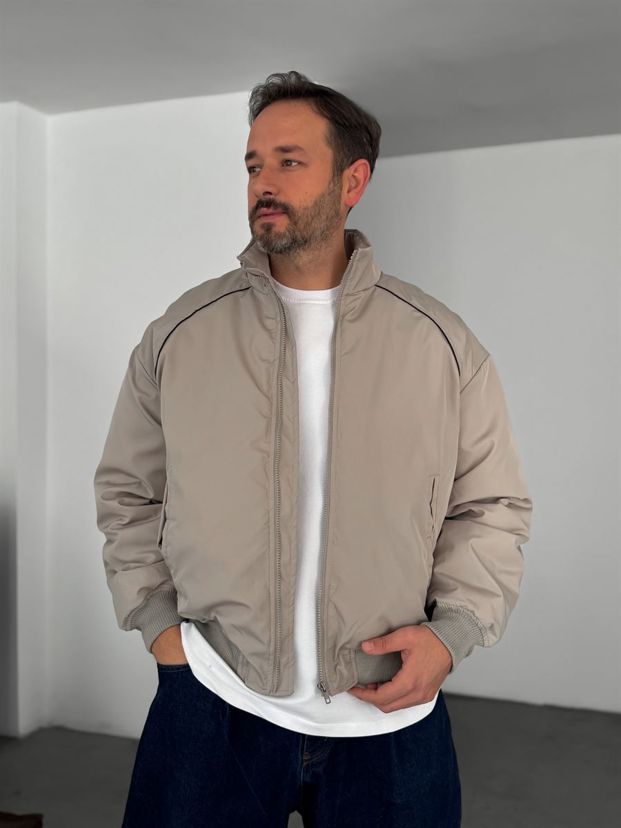 Piping Detailed Bomber Jacket