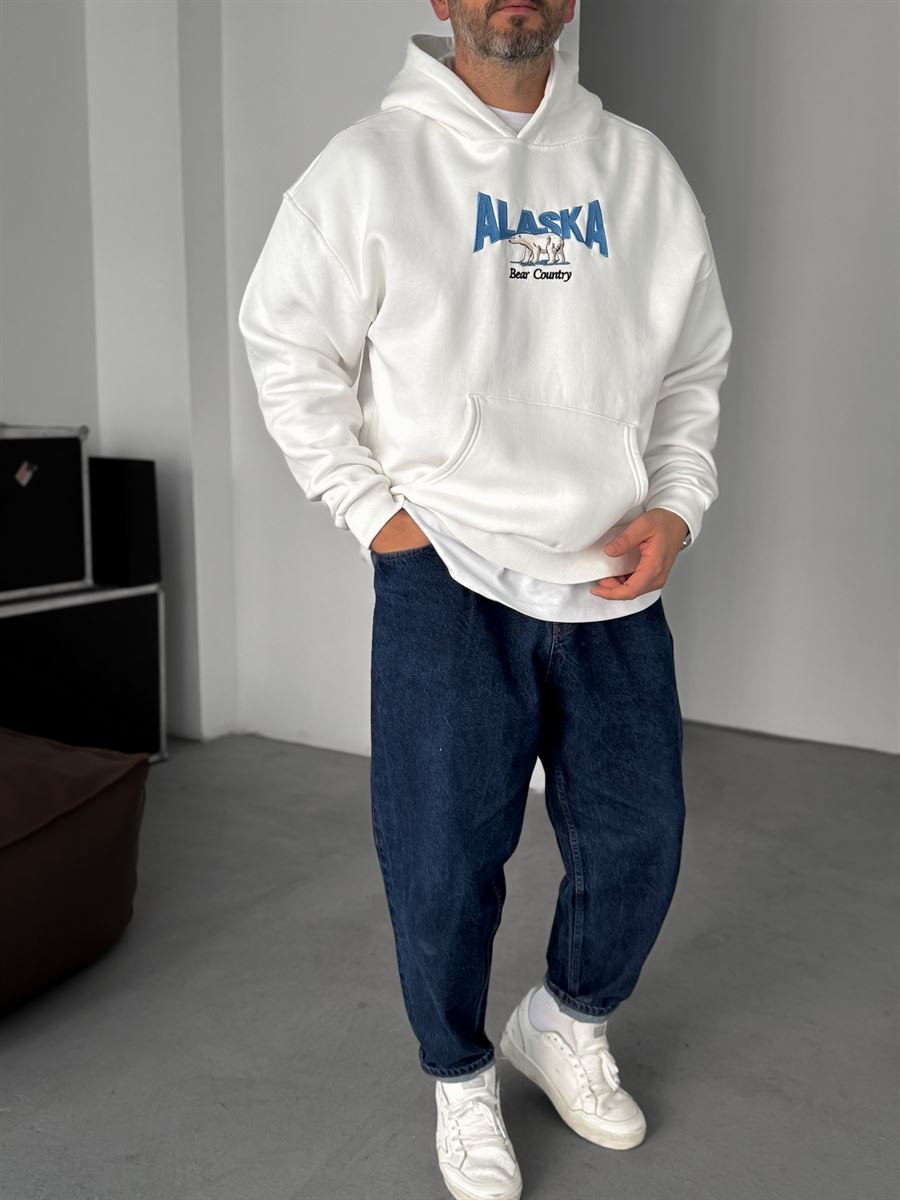 Alaska Embroidered Hooded Sweatshirt