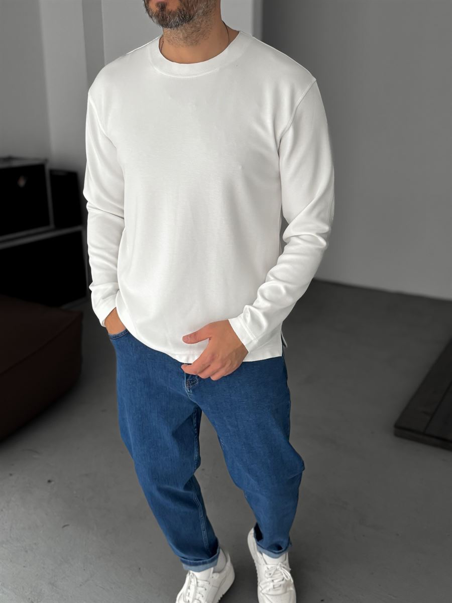 Modal Fabric Lycra Slim Fit Sweatshirt