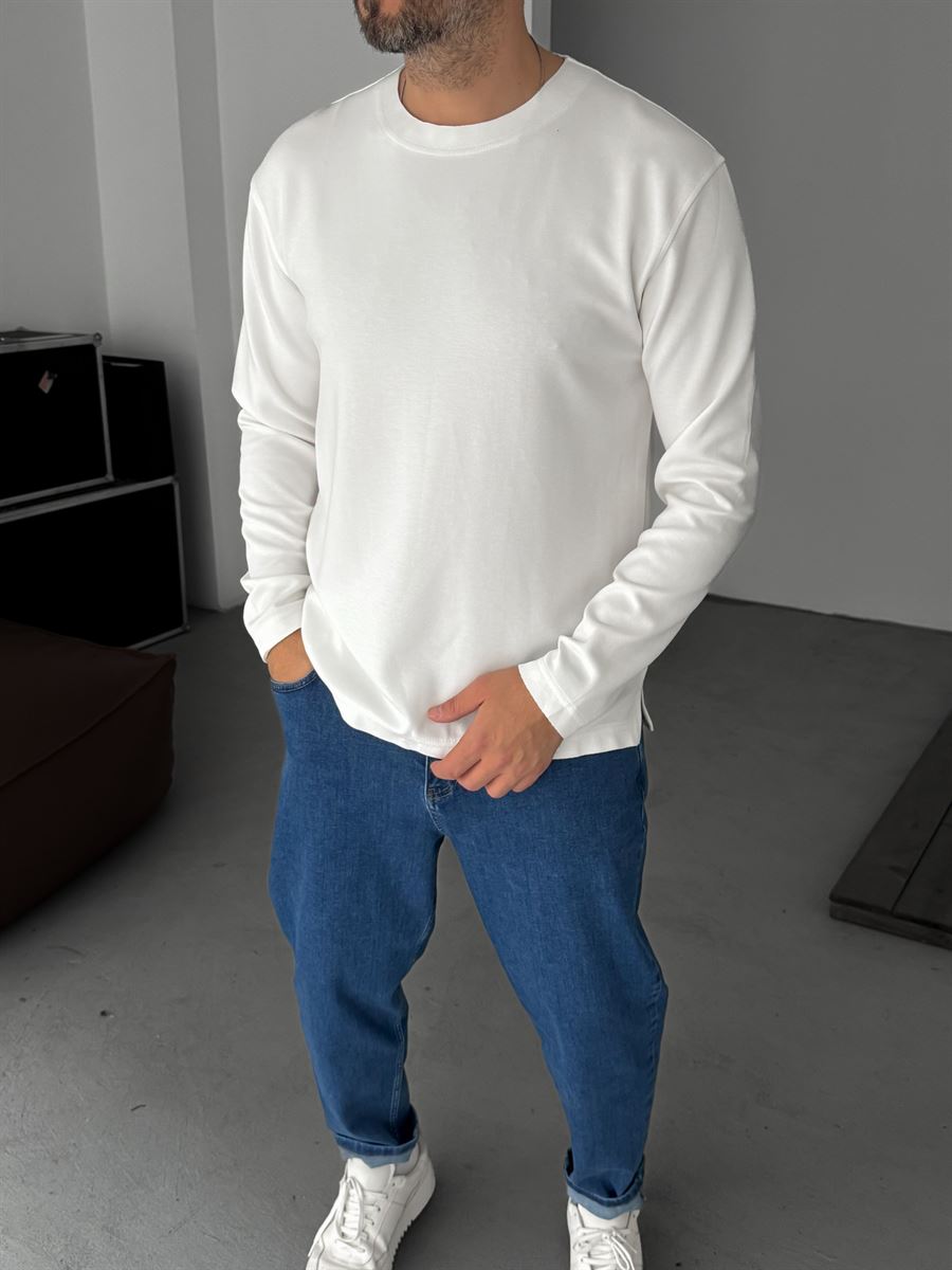 Modal Fabric Lycra Slim Fit Sweatshirt