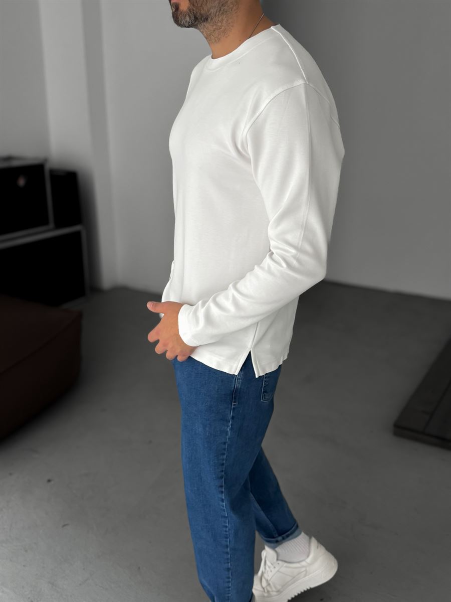 Modal Fabric Lycra Slim Fit Sweatshirt