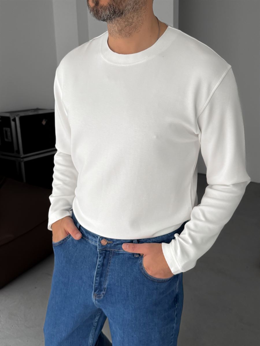 Modal Fabric Lycra Slim Fit Sweatshirt