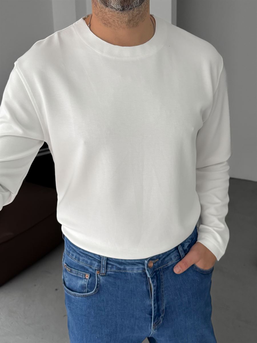 Modal Fabric Lycra Slim Fit Sweatshirt