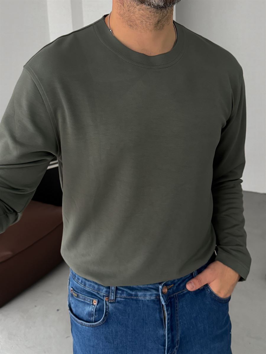 Modal Fabric Lycra Slim Fit Sweatshirt