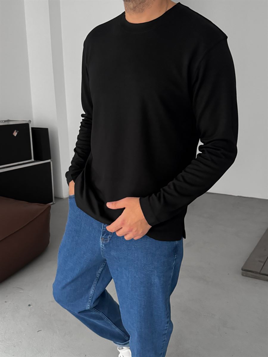 Modal Fabric Lycra Slim Fit Sweatshirt