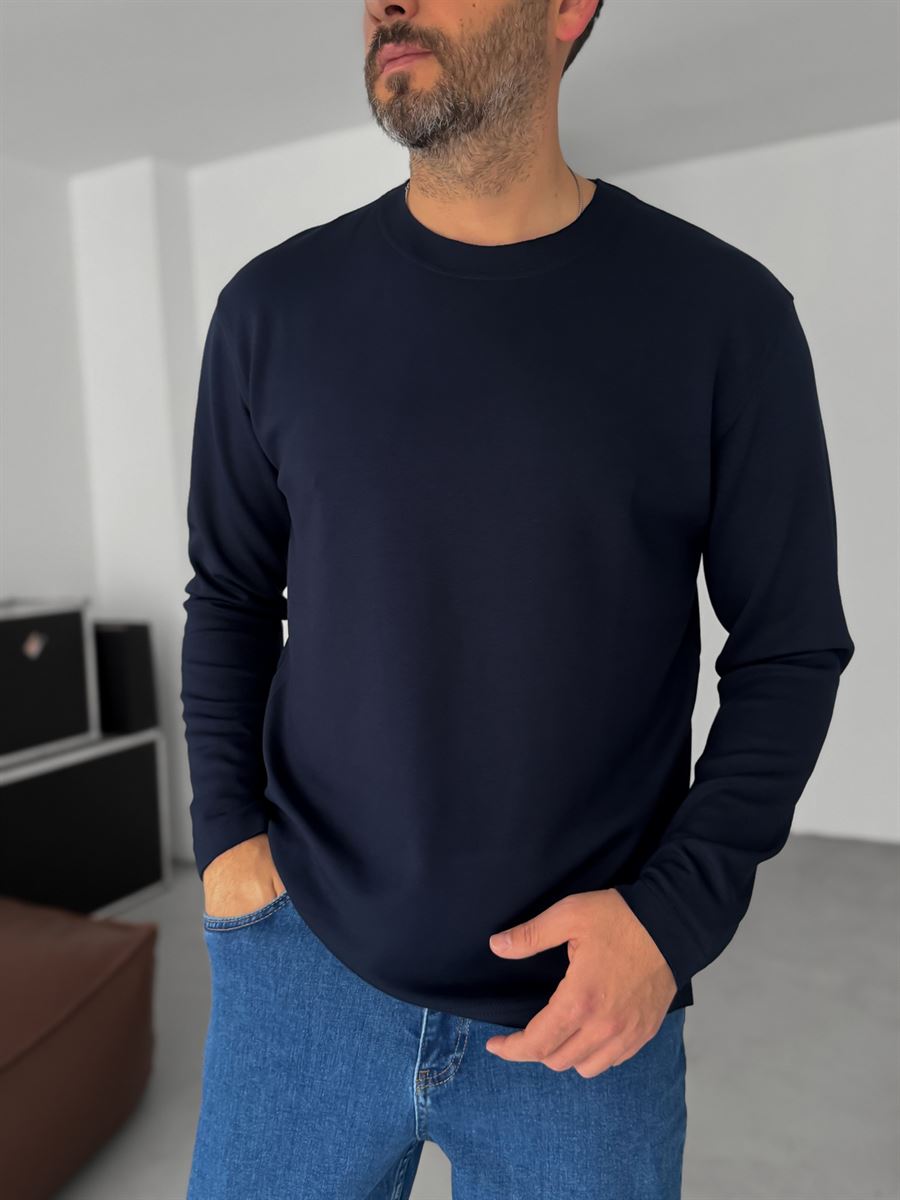 Modal Fabric Lycra Slim Fit Sweatshirt