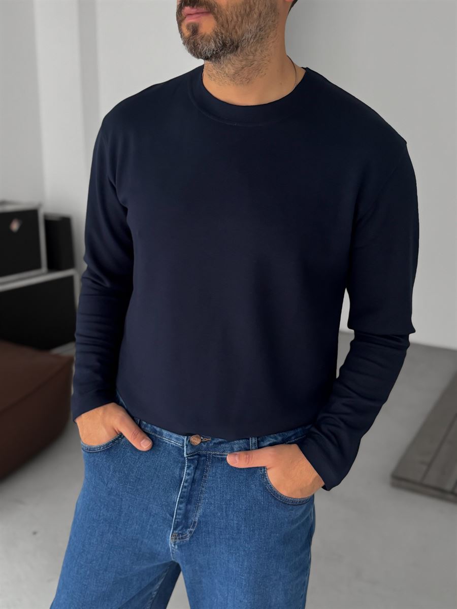 Modal Fabric Lycra Slim Fit Sweatshirt