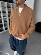 Half-Zip Knitwear Sweatshirt