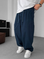 Loose Fit Pleated Gabardine Pants