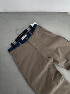 Gabardine Pants with Denim Details