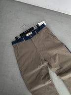 Gabardine Pants with Denim Details