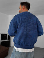 Back Embroidered Washed Sweatshirt