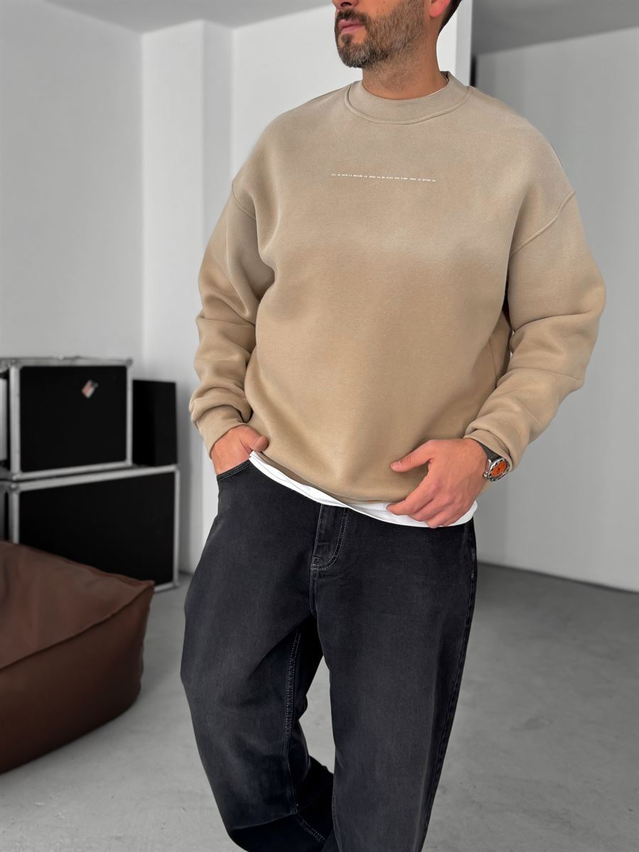 Decide Printed Washed Sweatshirt