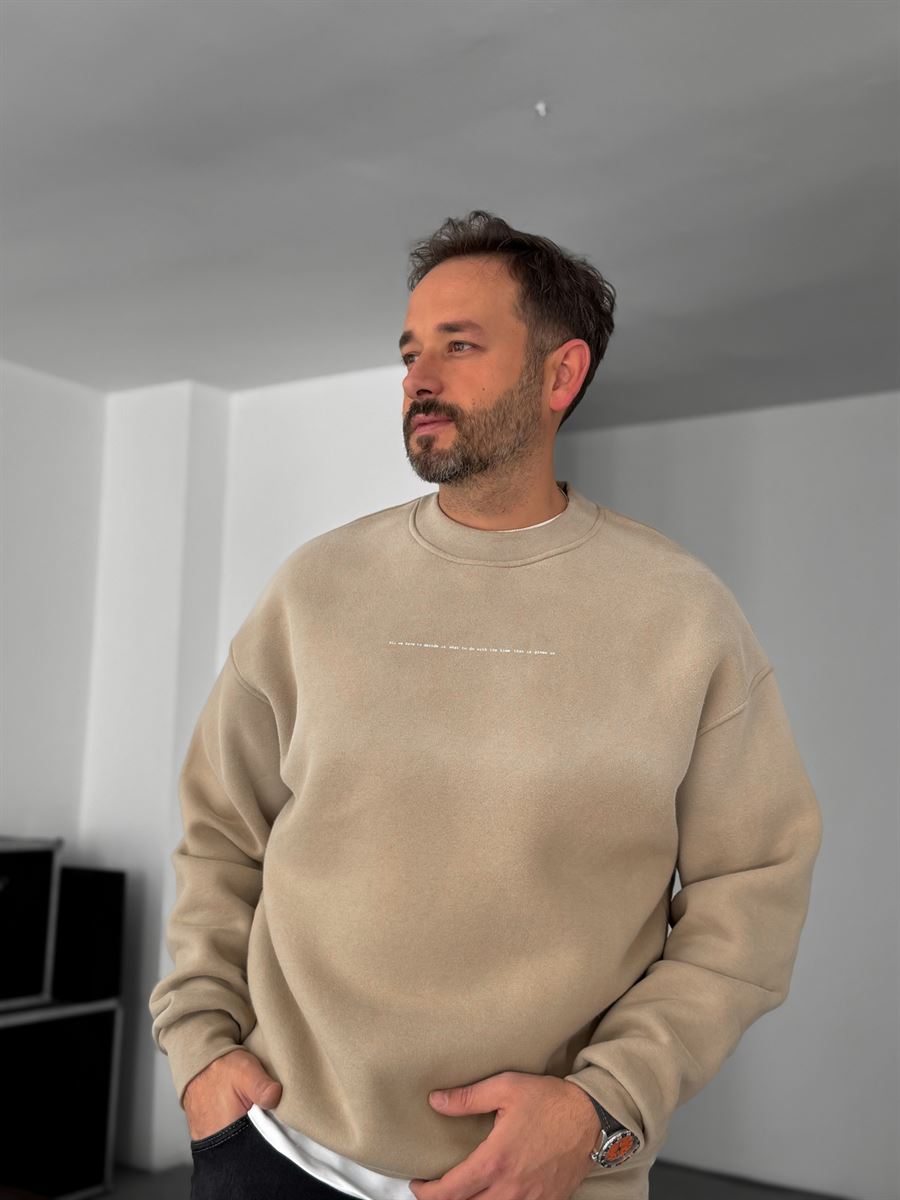 Decide Printed Washed Sweatshirt