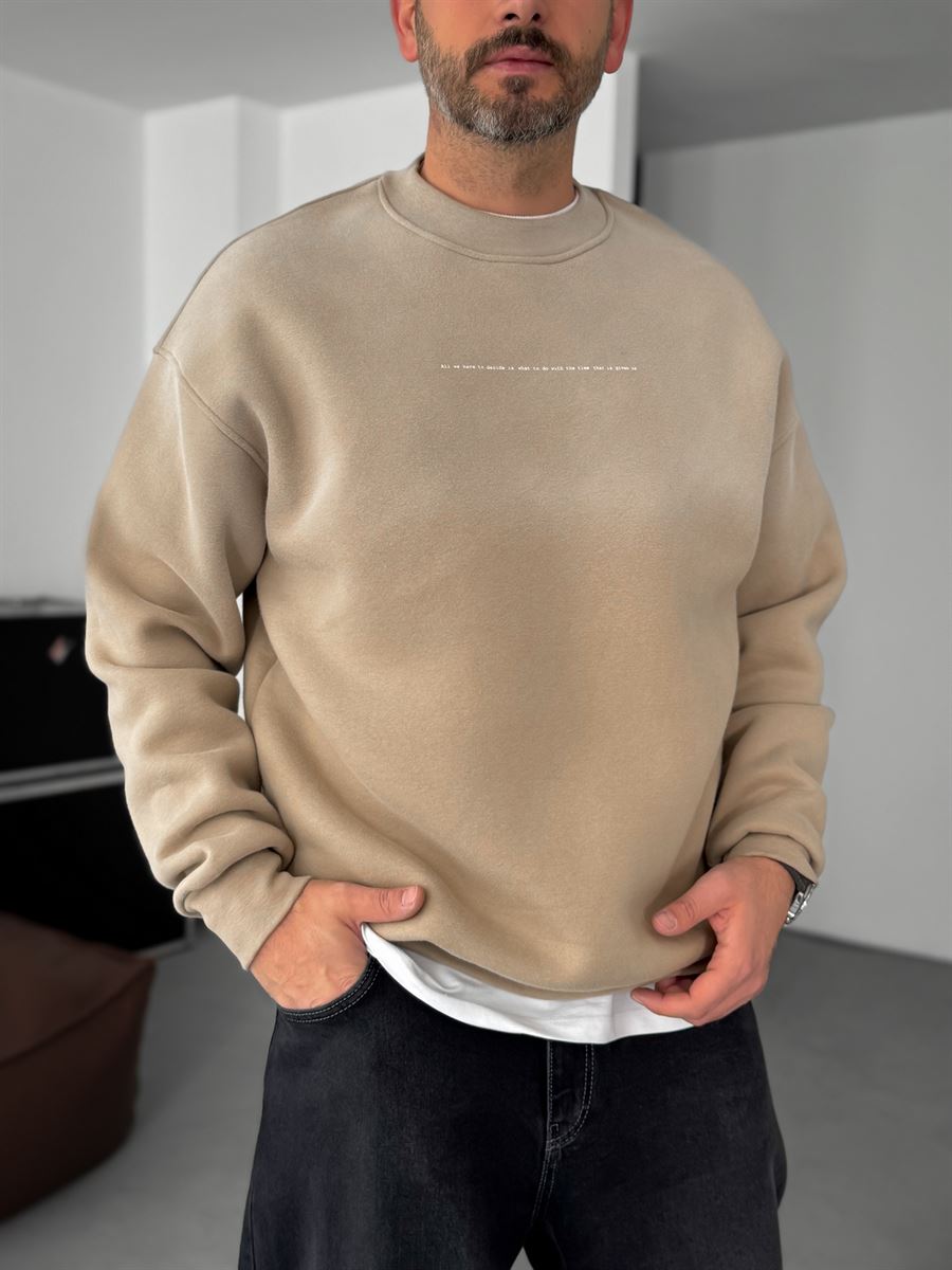 Decide Printed Washed Sweatshirt