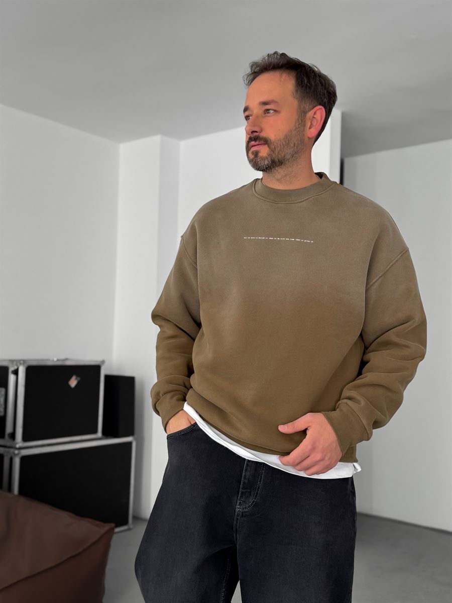 Decide Printed Washed Sweatshirt