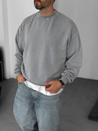 Text Embroidered Sweatshirt