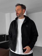 Back Embossed Zipped Sweatshirt