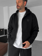 Back Embossed Zipped Sweatshirt