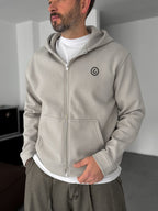 Back Embossed Zipped Sweatshirt