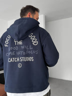 Back Embossed Zipped Sweatshirt