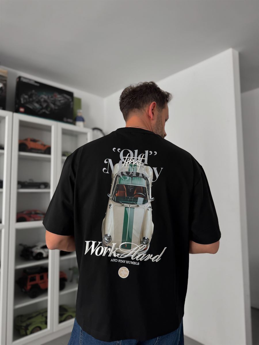 Black Old Money Back Print T-Shirt TW-1034